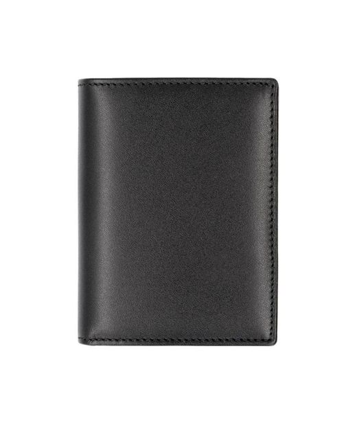 Comme des Garçons Black Leather Bifold Wallet for men