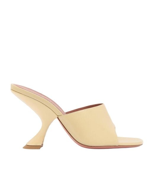 AMINA MUADDI Natural Taylor Slipper 90 High Heel Sandals