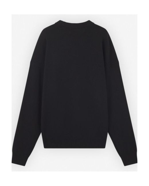 Maison Kitsuné Blue Maison Kitsuné Fox Intarsia-Knit Crewneck Jumper for men