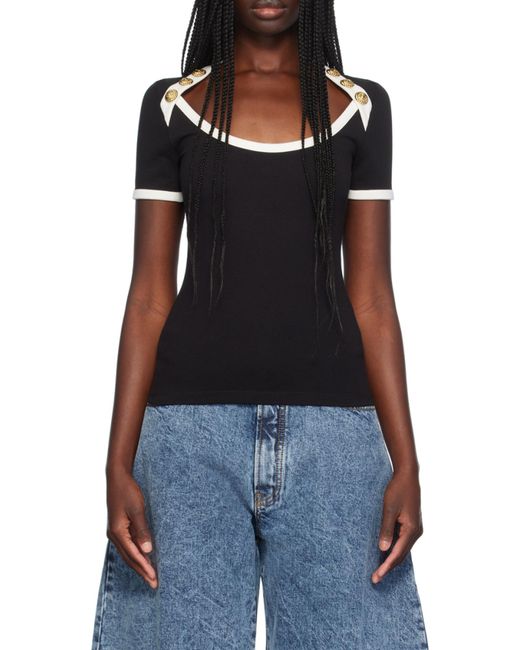Balmain Black T-Shirts