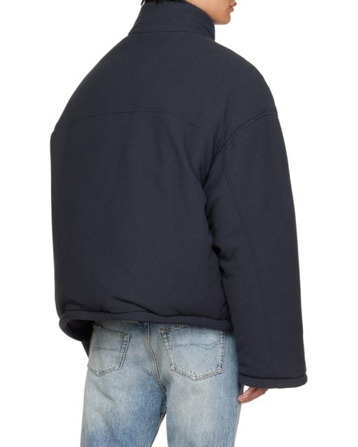 Balenciaga Blue Bb Paris Icon Reversible Puffer Jacket for men
