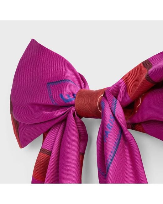 Céline Pink Big Ribbon Hair Clip
