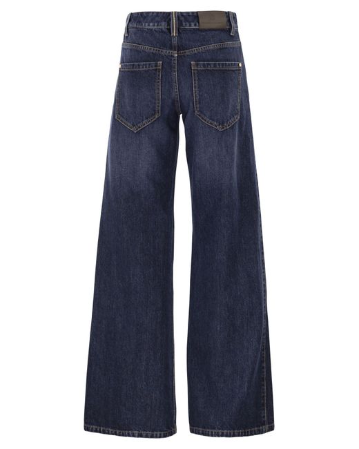 Brunello Cucinelli Blue Wide Trousers