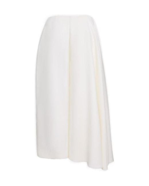 Alaïa White Alaïa Asymmetrical Skirt Pants