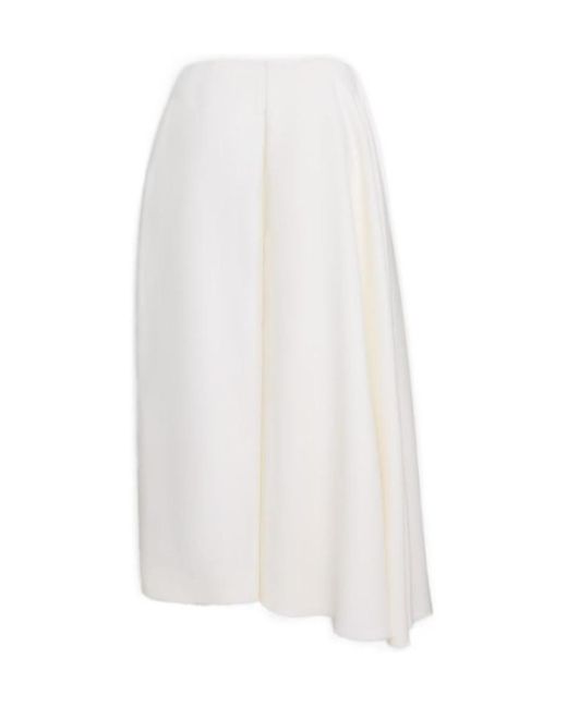 Alaïa White Asymmetrical Culottes