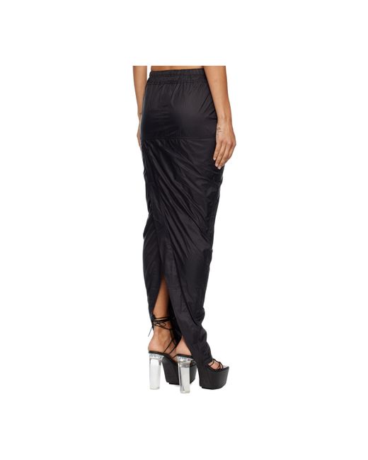 Rick Owens Black Concordians Pull On Pillar Skirt