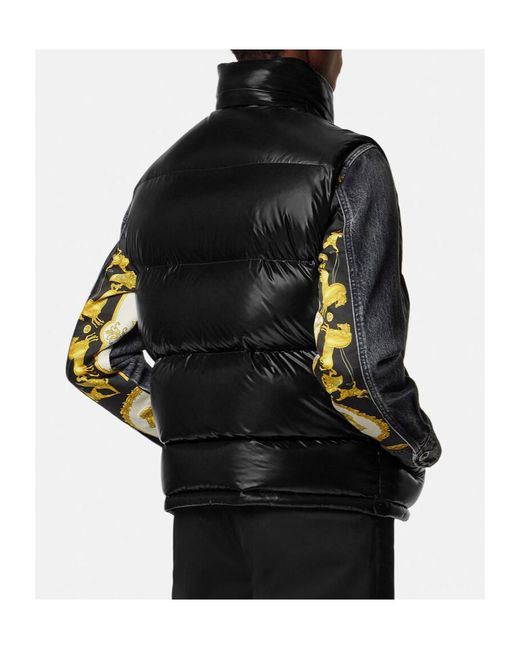 Versace Black Padded Zipped Gilet for men