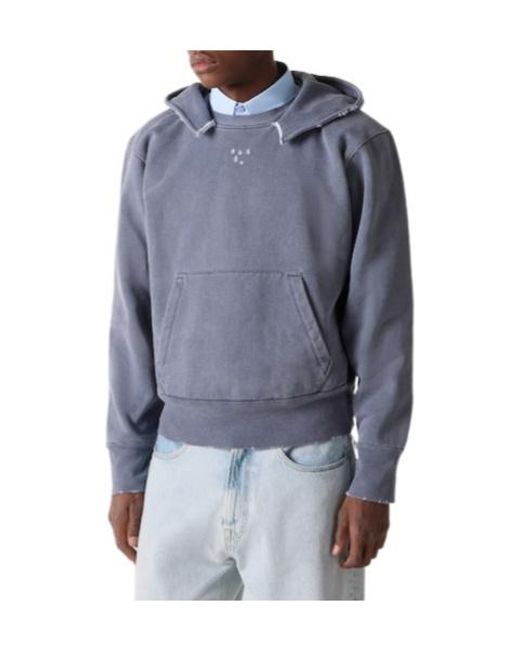 Our Legacy Blue Relic Distressed Cotton Jersey Hoodie for men