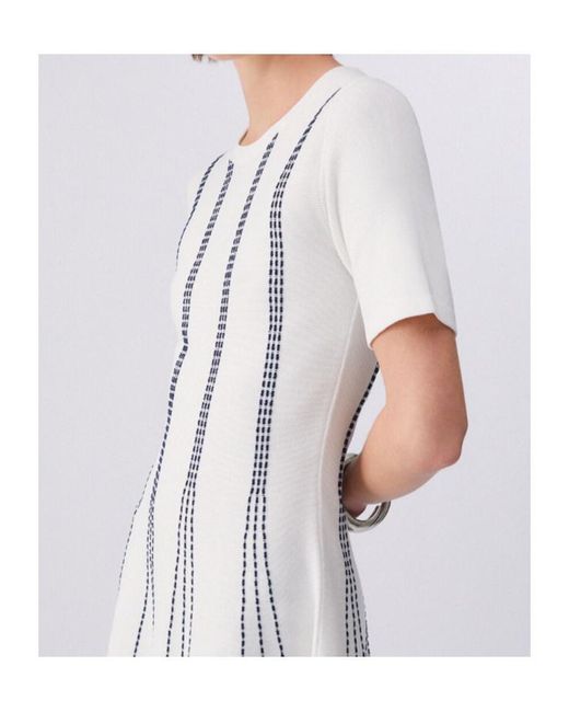 Liu Jo White Stitched Dress