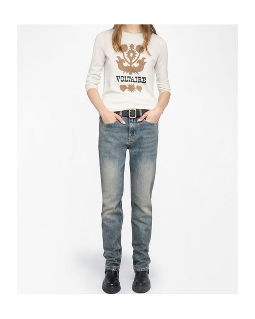 Zadig & Voltaire White Long Sleeve Sweater