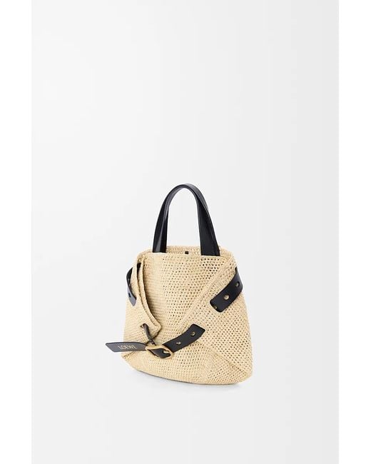 Loewe Natural Buckle Detailed Woven Tote Bag