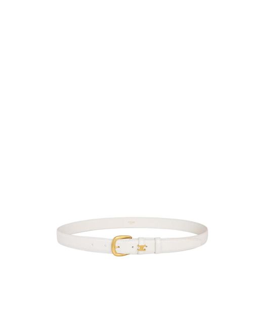 Céline White Vivienne Belt 25Mm