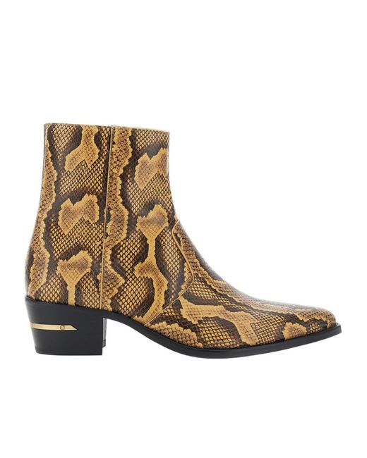 Amiri Brown Pointed-Toe Ankle Boots