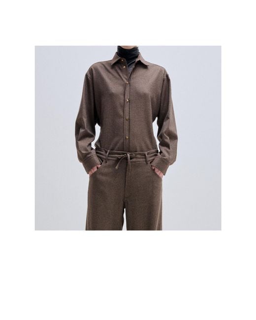 DARKPARK Gray Checked Button-Up Shirt