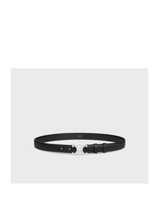 Céline White Triomphe Belt 25Mm for men