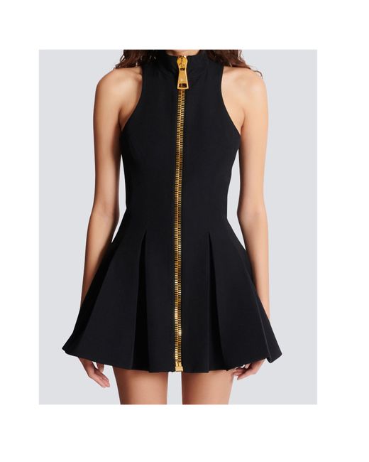Balmain Blue Short Halterneck Dress
