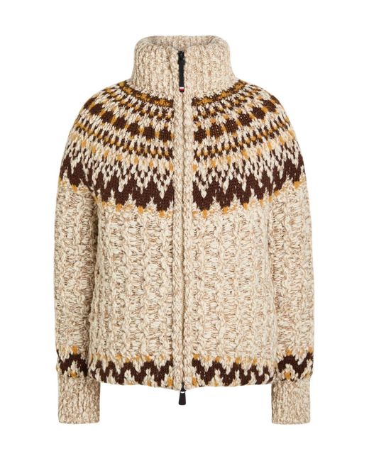 Moncler Natural Fair Isle Wool-Blend Jumper