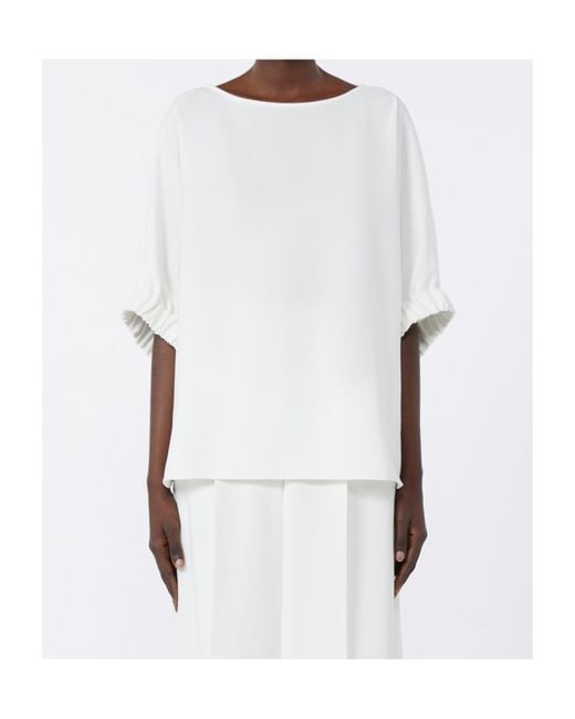 Max Mara White Cady Blouse