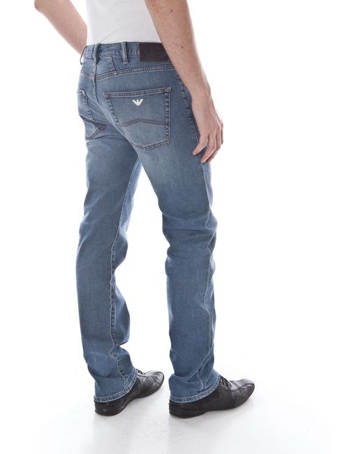 Armani Jeans Blue Logo Jeans for men