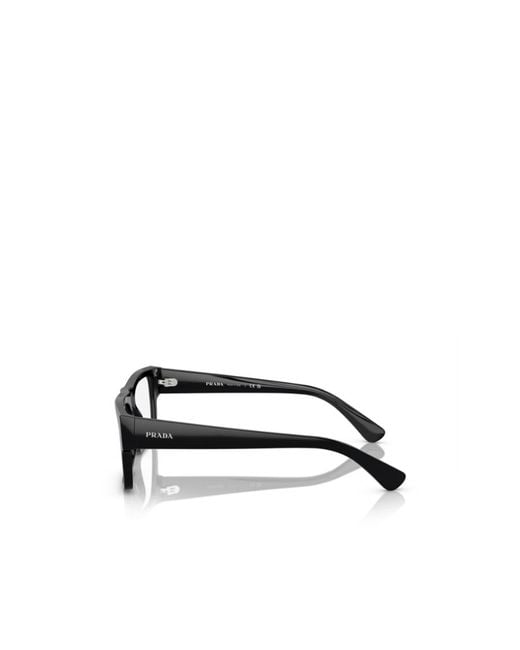 Prada White Eyewear Rectangle-Frame Glasses for men