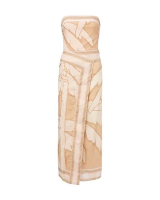 Johanna Ortiz Natural Palms Pontoon Cotton Poplin Midi Dress