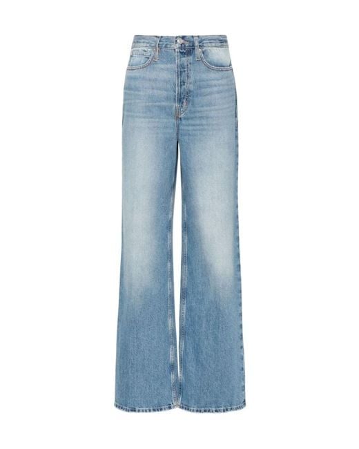 FRAME Blue The 1978 High-Waist Wide-Leg Jeans