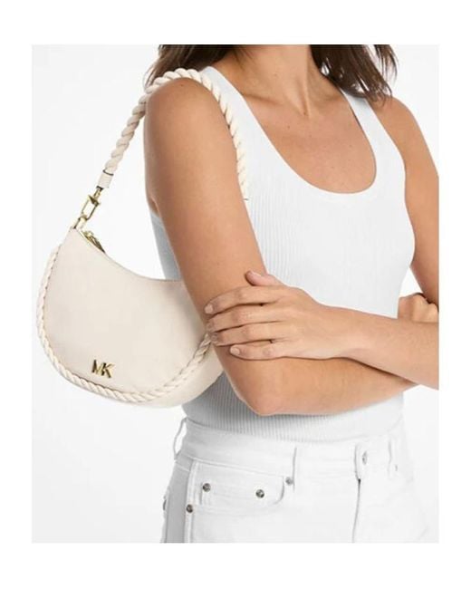 Michael Kors White Michael Kyla Small Convertible Shoulder Bag