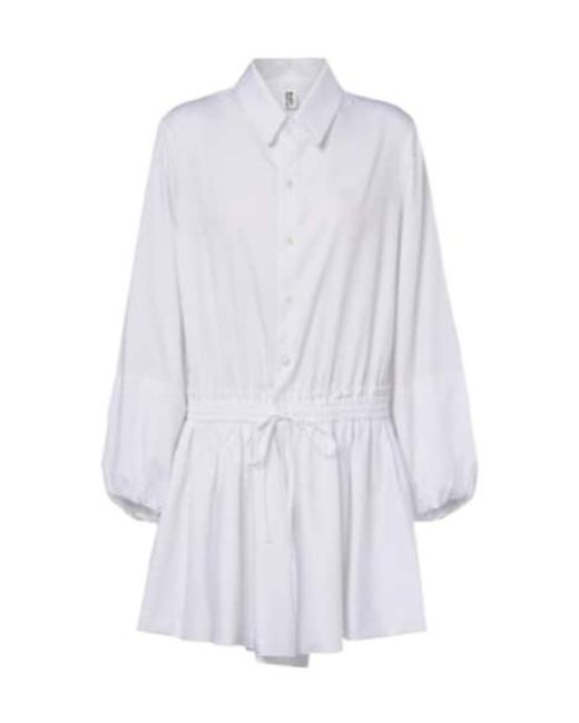 Comme des Garçons White Cotton Shirt Dress
