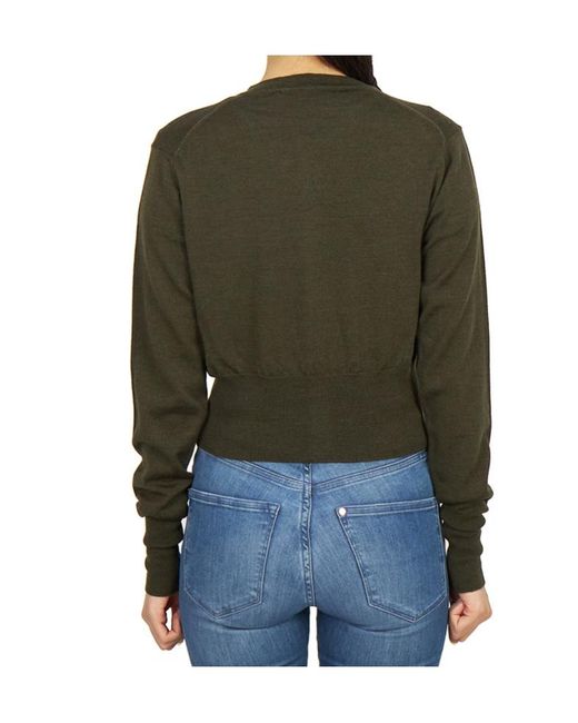 Vivienne Westwood Green Orb Embroidered Cropped Cardigan