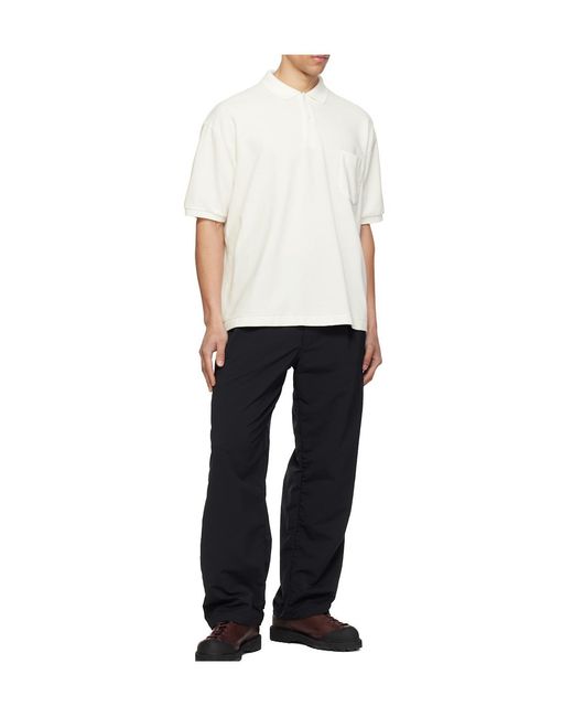 Nanamica White Short-Sleeved Polo Shirt for men