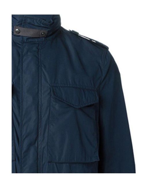 Burberry Blue High-Necked Casual Jacket for men
