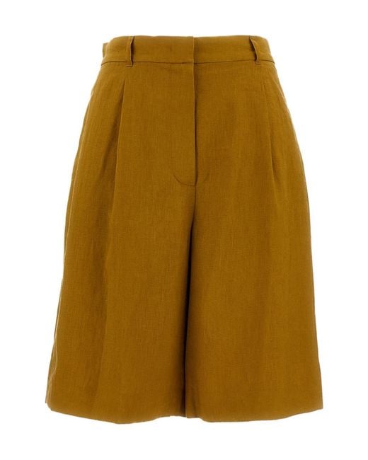 Max Mara Natural Studio Mstcaravan Pleated Shorts
