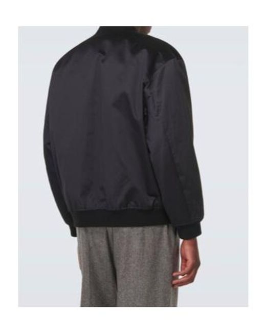 Jil Sander Black Cotton Blouson Bomber Jacket for men