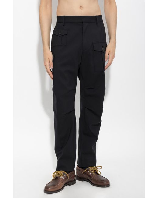 DSquared² Black Utility2 Cargo Pants for men
