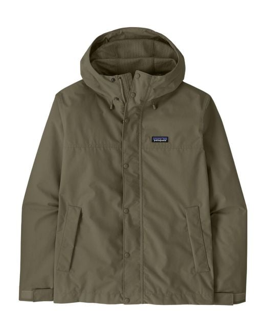 Patagonia Green Regular Fit Rain Jacket For for men