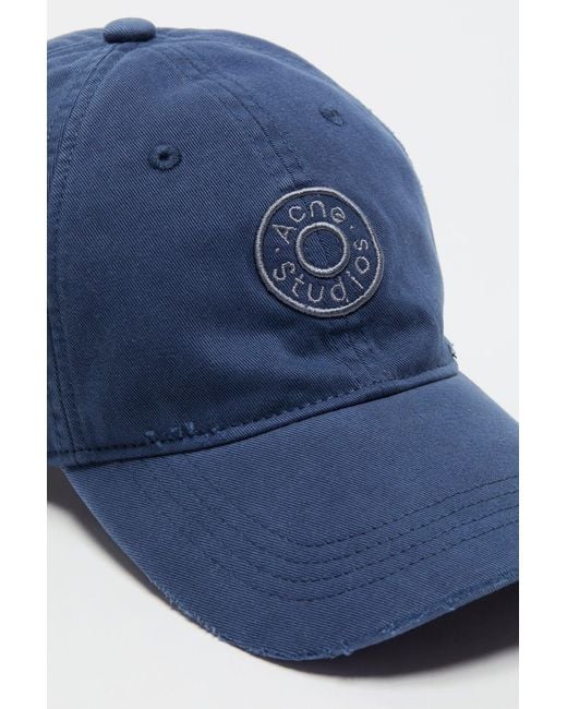 Acne Blue Logo Baseball Hat for men