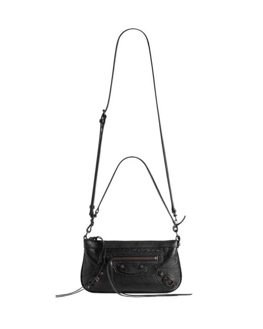 Balenciaga Black Le City Zip Shoulder Bag