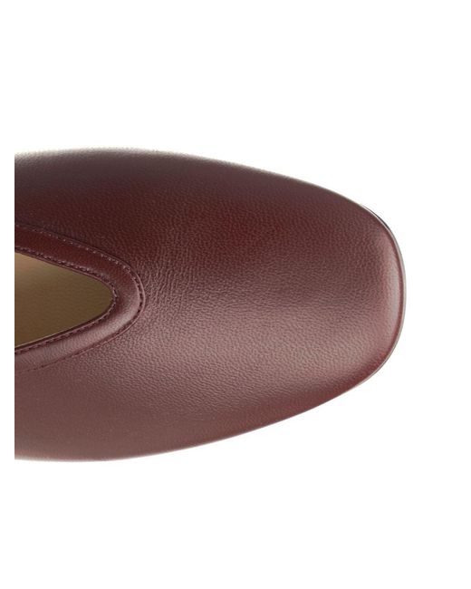 Le Monde Beryl Brown Luna Leather Slippers