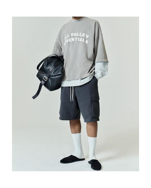 Fear Of God Gray Sport Mesh Merch Tee Boxy Fit for men