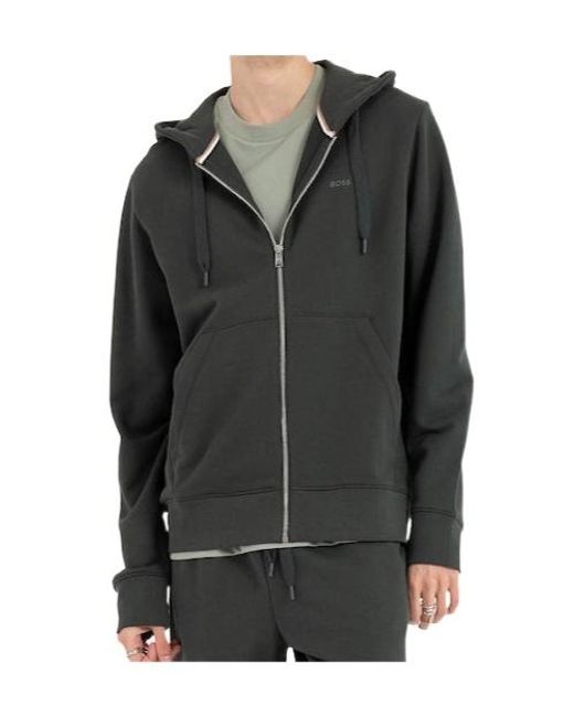 Boss Black Long-Sleeved Hooded Sweatshirt for men