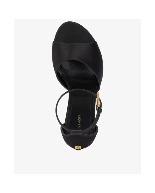 Givenchy Black 4G Liquid Platform Sandals