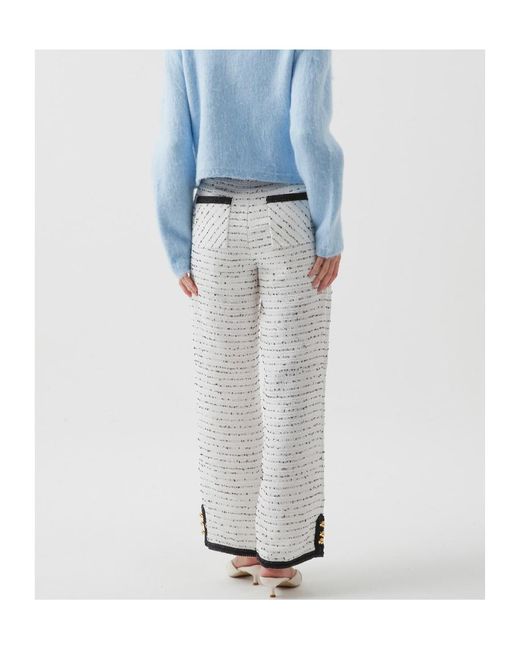 Marissa Chiara White Button Casual Pants