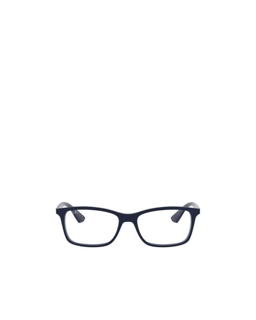 Ray-Ban White Rectangular Frame Glasses for men
