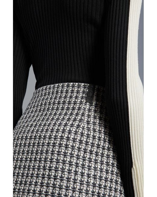 Moncler Gray Tweed Mini Skirt