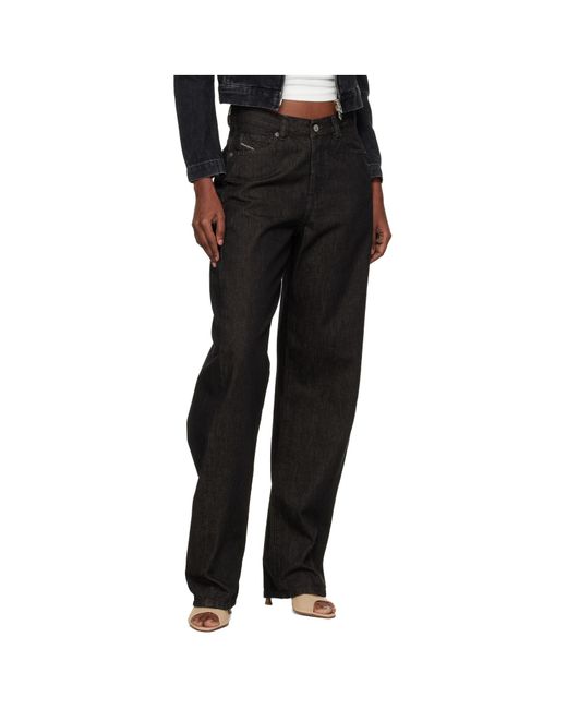 DIESEL Black 1974 D-Ellz Relaxed Wide-Leg Jeans