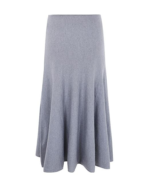 Khaite Gray Mayu Knitted Skirt