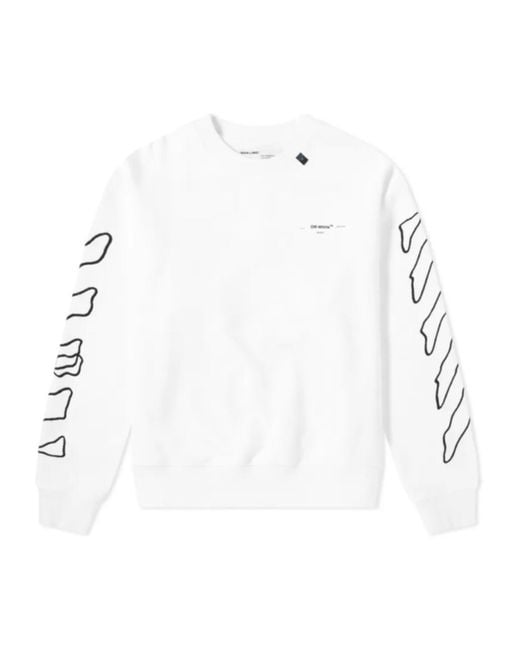 Off-White c/o Virgil Abloh White Twisted Line Arrow Pullover Hoodie for men