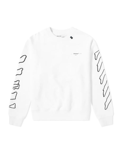 Off-White c/o Virgil Abloh White Twisted Line Arrow Pullover Hoodie for men