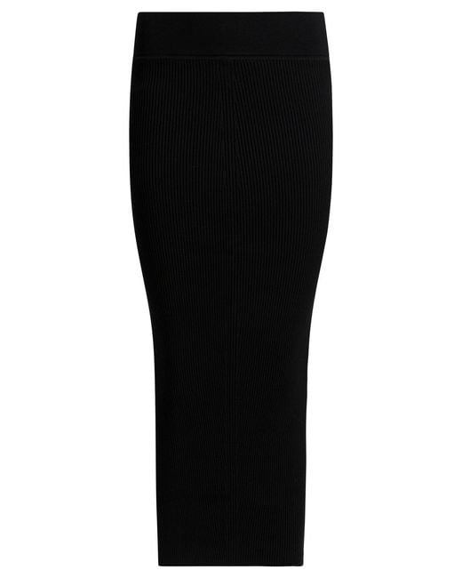 Rick Owens Black Ribbed Skirt