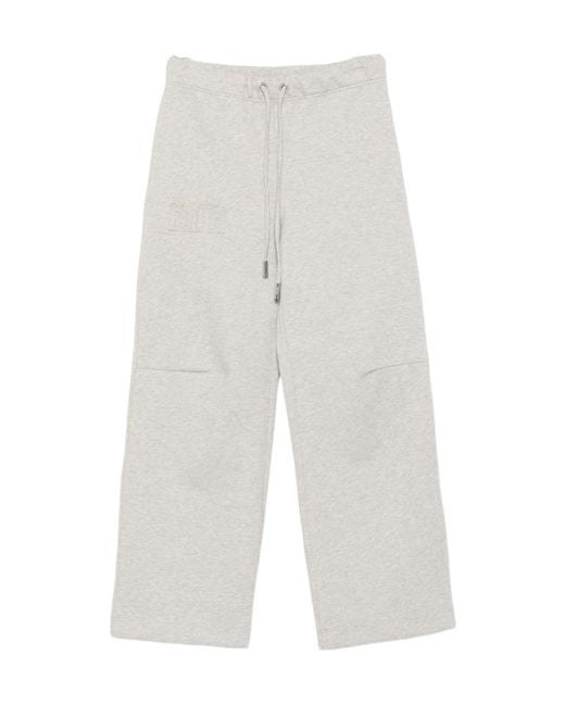 Jean Paul Gaultier White Logo Embossed Drawstring Track Pants
